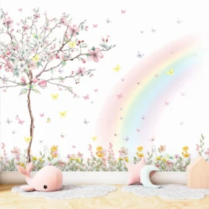 Papel de Parede Jardim Encantado Aquarela Infantil - Imagem 3