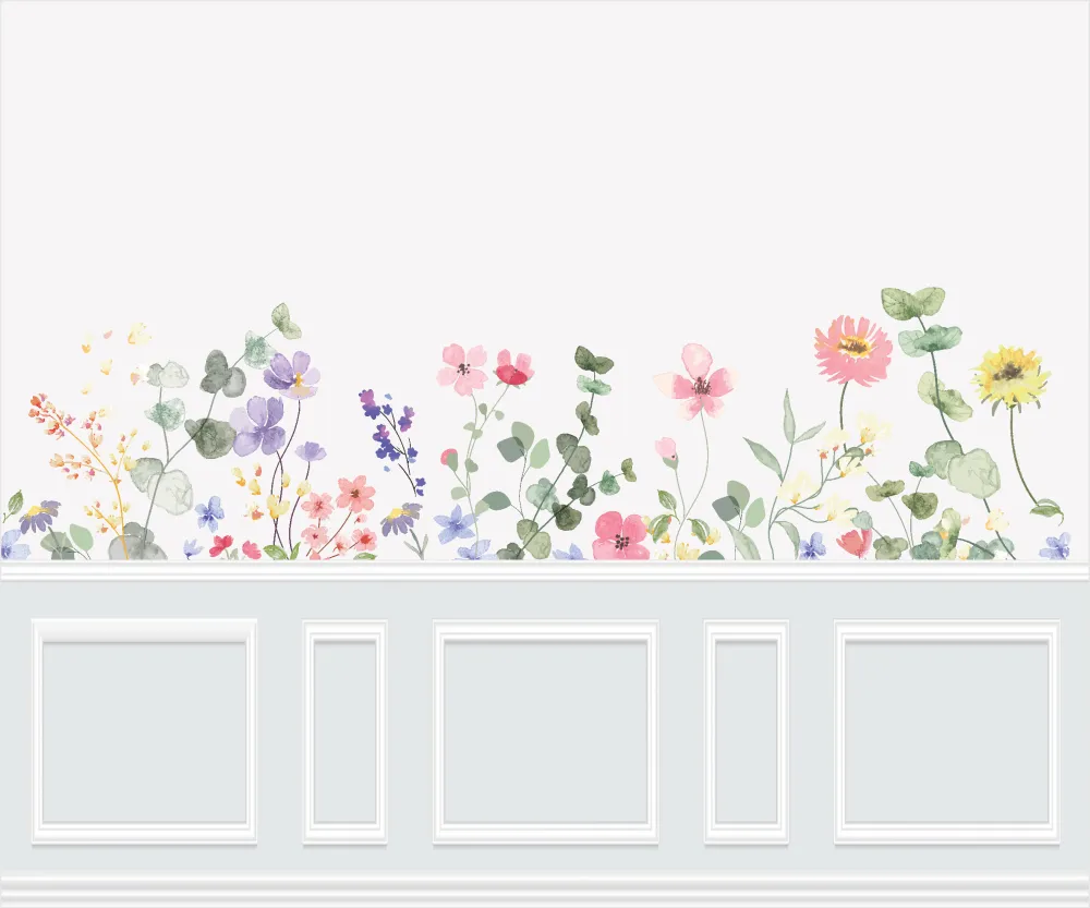 Papel de Parede Floral Delicado Aquarela Feminino