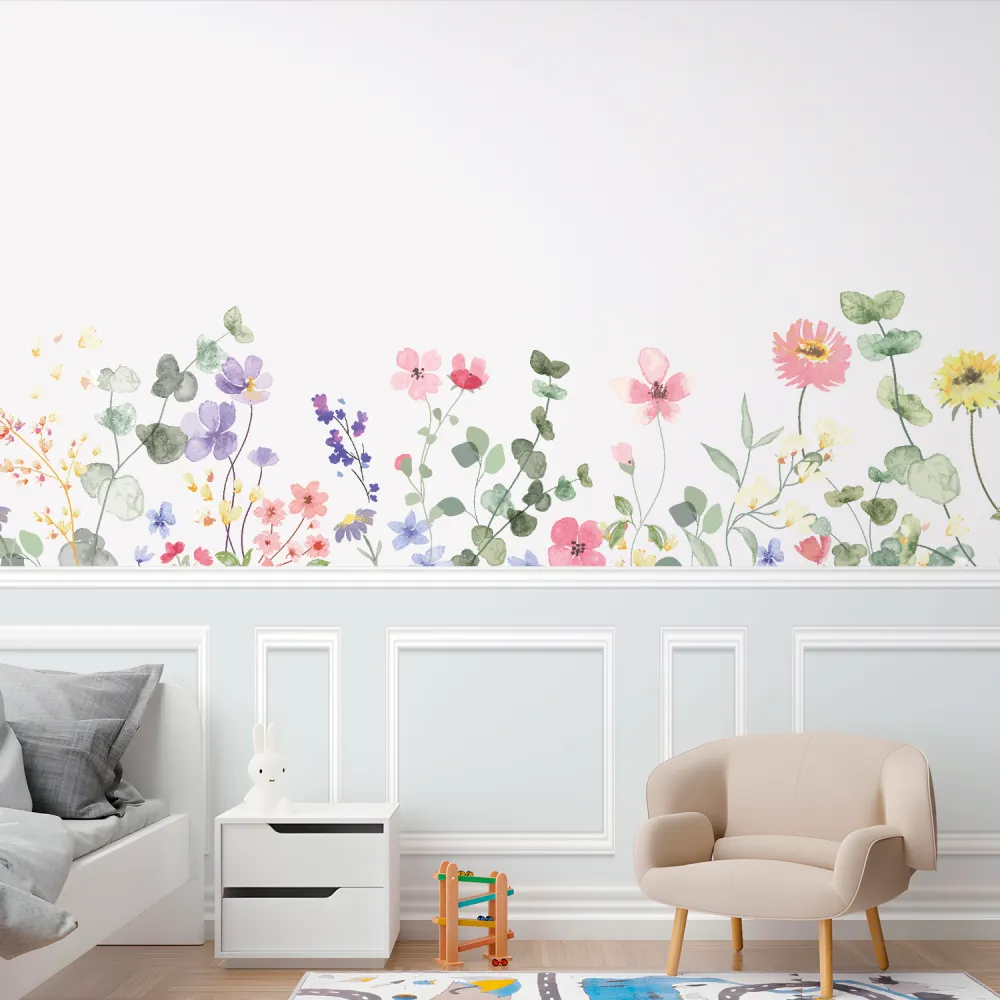 Papel de Parede Floral Delicado Aquarela Feminino