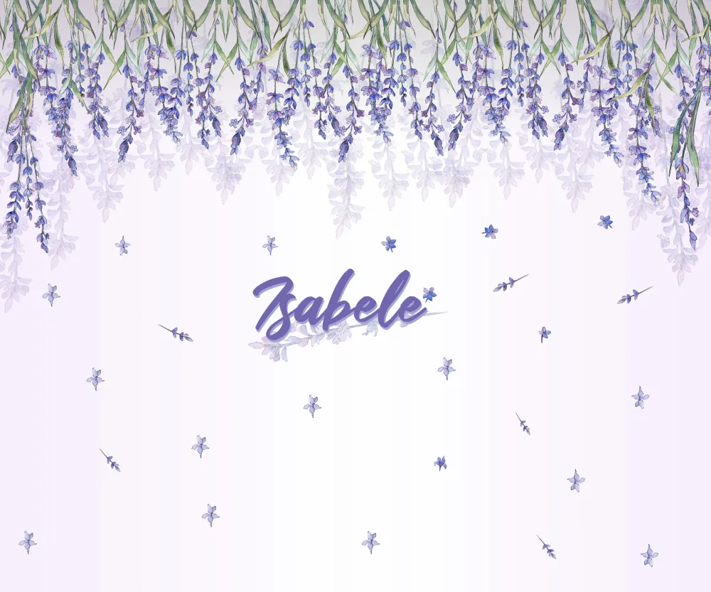 Papel de Parede Jardim Lavanda Lilás Delicado