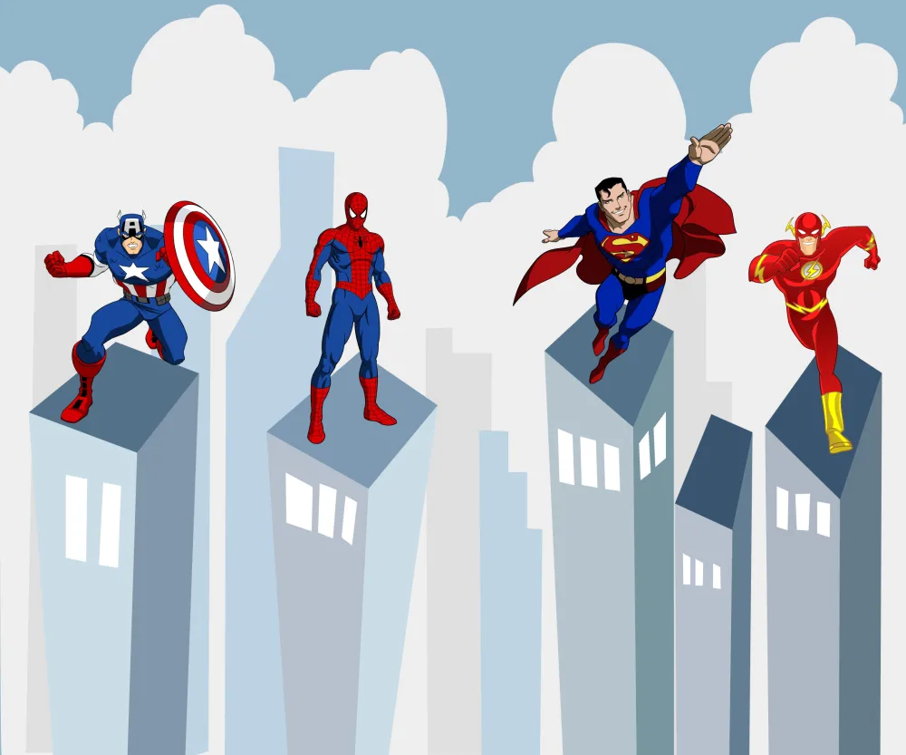 Papel de Parede Super-Heróis Infantis para Quarto de Menino